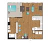 Main Street Flats Apartments 1x1 + Den Floor Plan